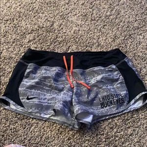 Nike Ohio state black gray print shorts